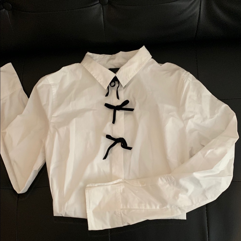 New without Tags.  J.Crew white cotton blouse.